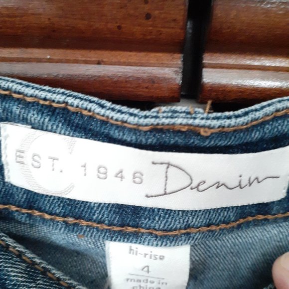 Est. 1846 Denim Distressed Beaded  Embroidered Design Jeans - Size 4 - Picture 2 of 8